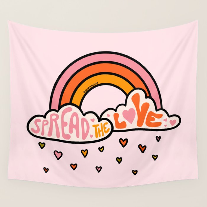 Spread The Love Wall Tapestry Gallery Image 4