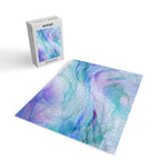 Pastel Violet Turquoise Abstract Ink Painting Jigsaw Puzzle Gallery Image 2