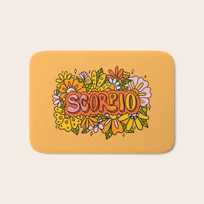 Scorpio Flowers Bath Mat Gallery Image 1