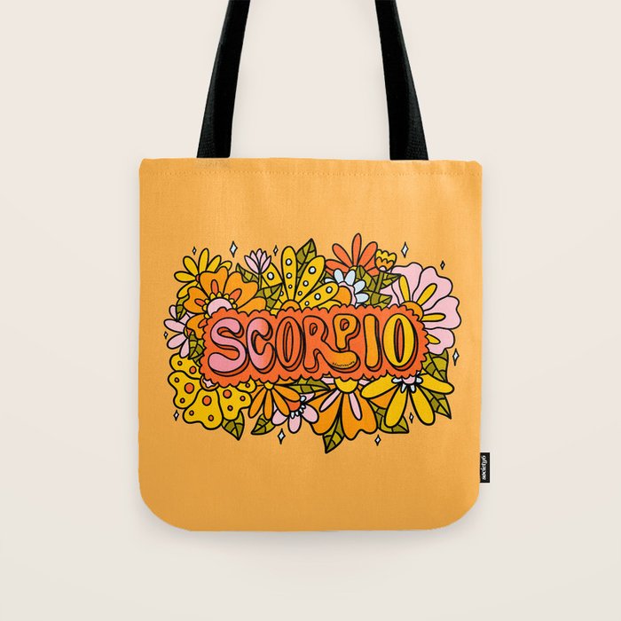 Scorpio Flowers Tote Bag Gallery Image 1