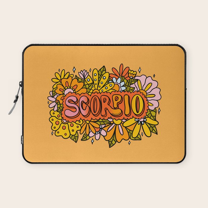 Scorpio Flowers Laptop Sleeve Gallery Image 1