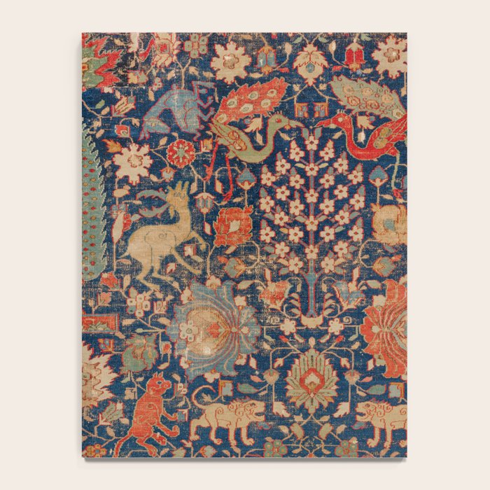 17th Century Persian Rug Print with Animals Notebook Gallery Image 4