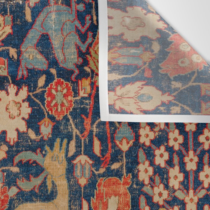 17th Century Persian Rug Print with Animals Wall Tapestry Gallery Image 3