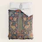 17th Century Persian Rug Print with Animals Duvet Cover Gallery Image 6