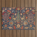 17th Century Persian Rug Print with Animals Outdoor Rug Gallery Image 1