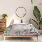 Jurassic Portal | Purple Haze Palette | Dinosaur Science Fiction Art Comforter Gallery Image 3