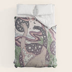 Jurassic Portal | Purple Haze Palette | Dinosaur Science Fiction Art Comforter Gallery Image 6