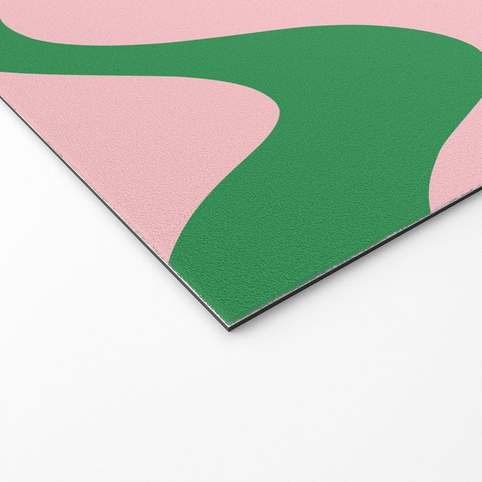 Retro Liquid Swirl Abstract 2 in Green and Pink Welcome Mat Gallery Image 2