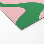 Retro Liquid Swirl Abstract 2 in Green and Pink Welcome Mat Gallery Image 2