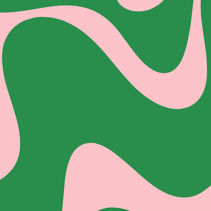 Retro Liquid Swirl Abstract 2 in Green and Pink Coffee Mug Gallery Image 2