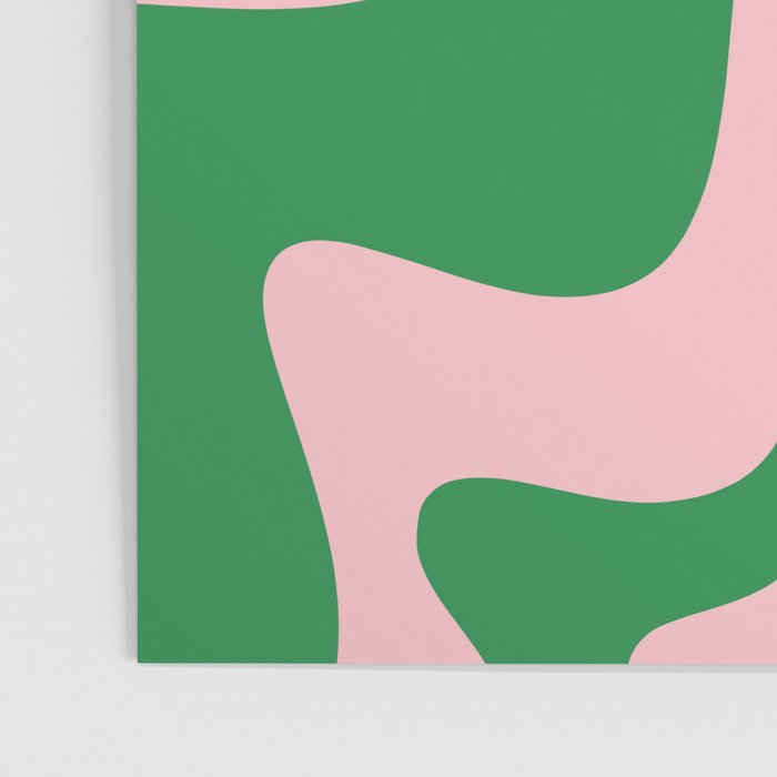 Retro Liquid Swirl Abstract 2 in Green and Pink Poster Gallery Image 3