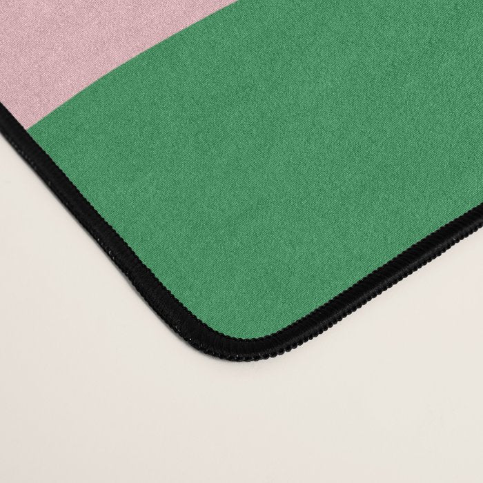Retro Liquid Swirl Abstract 2 in Green and Pink Desk Mat Gallery Image 4