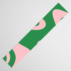 Retro Liquid Swirl Abstract 2 in Green and Pink Table Runner Gallery Image 3