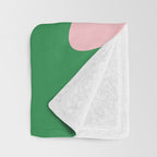 Retro Liquid Swirl Abstract 2 in Green and Pink Throw Blanket Gallery Image 3