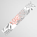 Festive, Floral Prints, Leaves and Blooms, Coral and Gray Table Runner Gallery Image 3