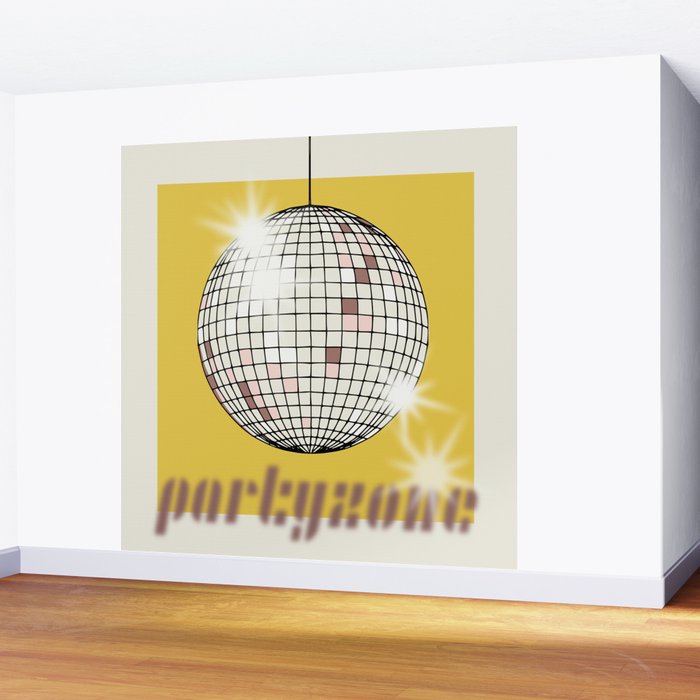 Celebrate the 80s Partyzone yellow Wall Mural Gallery Image 2