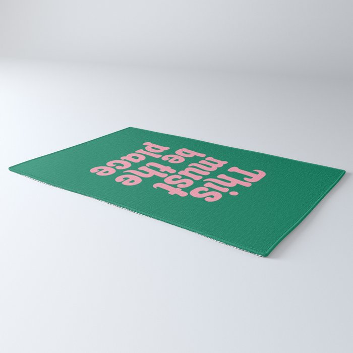 This Must Be The Place - Green Pink Rug Gallery Image 3
