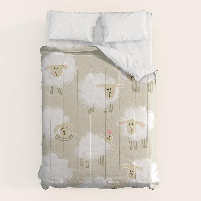 Herd of sheep Comforter Gallery Image 1