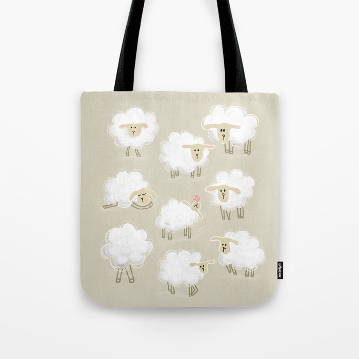 Herd of sheep Tote Bag Gallery Image 1