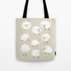 Herd of sheep Tote Bag Gallery Image 1