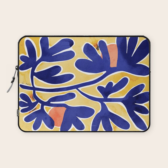 Inspiration Matisse blue leaves Laptop Sleeve Gallery Image 1