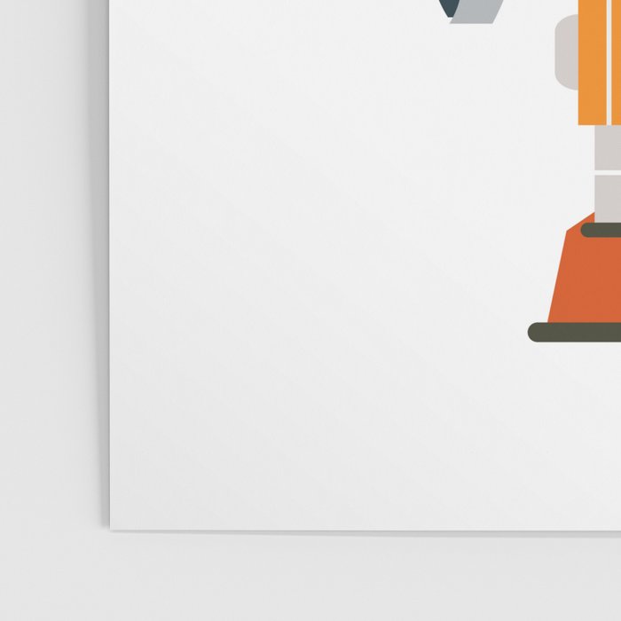 Orange Robot Retro Toy Poster Gallery Image 3