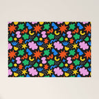 Colorful abstract organic shape art pattern Welcome Mat Gallery Image 1