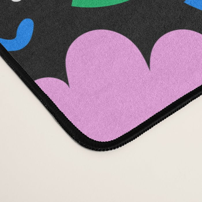 Colorful abstract organic shape art pattern Desk Mat Gallery Image 4