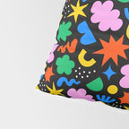 Colorful abstract organic shape art pattern Pillow Sham Gallery Image 4