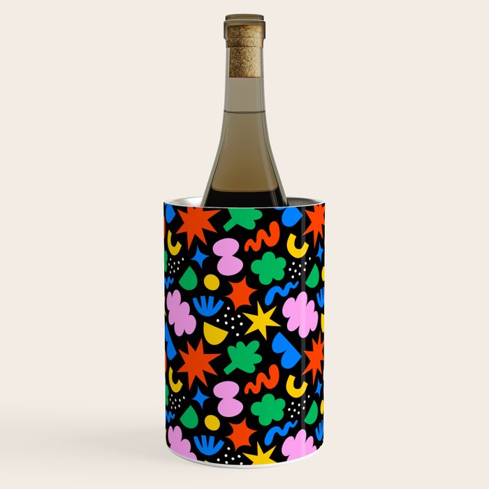 Colorful abstract organic shape art pattern Wine Chiller Gallery Image 3