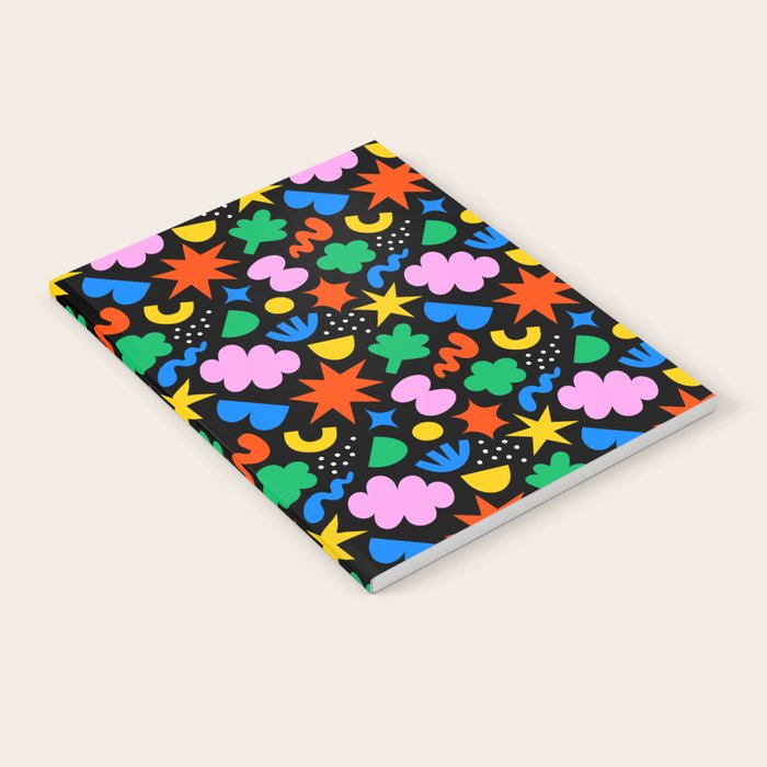 Colorful abstract organic shape art pattern Notebook Gallery Image 2