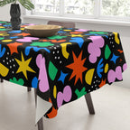 Colorful abstract organic shape art pattern Tablecloth Gallery Image 3