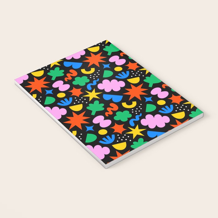 Colorful abstract organic shape art pattern Notebook Gallery Image 3
