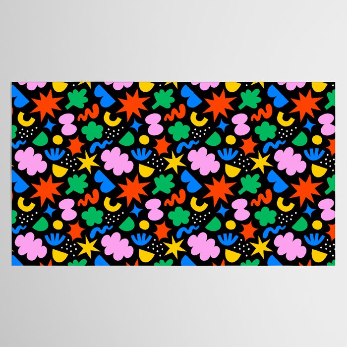 Colorful abstract organic shape art pattern Tablecloth Gallery Image 2