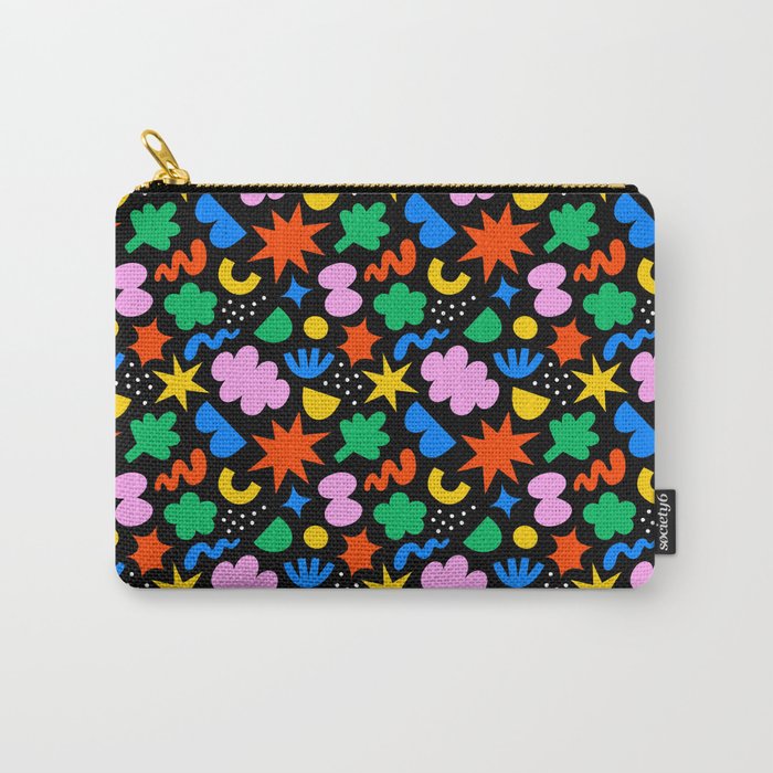 Colorful abstract organic shape art pattern Carry All Pouch Gallery Image 1