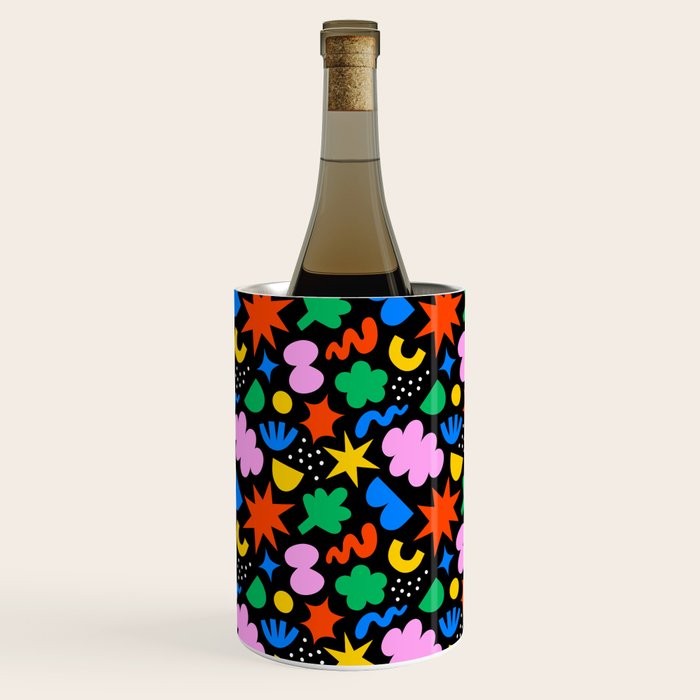Colorful abstract organic shape art pattern Wine Chiller Gallery Image 1