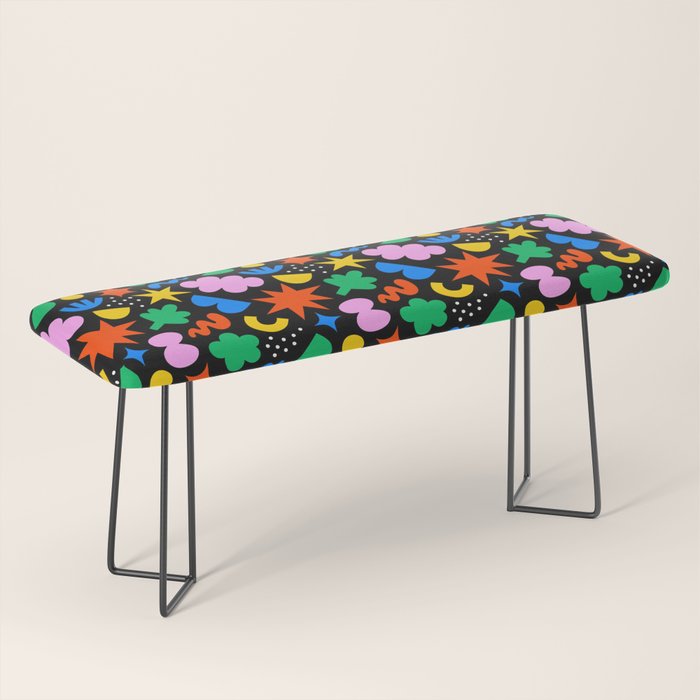 Colorful abstract organic shape art pattern Bench Gallery Image 1