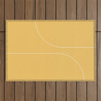 Modern Minimal Line Abstract VI Outdoor Rug Gallery Image 1