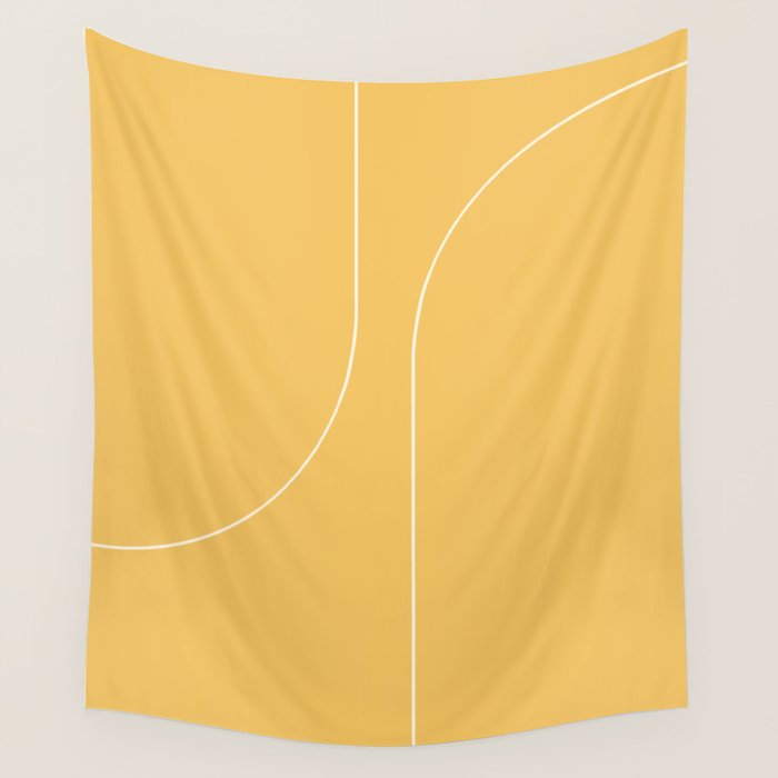 Modern Minimal Line Abstract VI Wall Tapestry Gallery Image 4