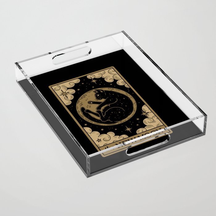 The New Moon - Dark Background Acrylic Tray Gallery Image 1