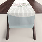 Wildflower bouquet in vase illustration - beige muted pink and dusty green flowers Table Runner Gallery Image 1