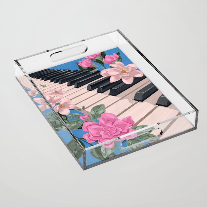 Blue Melody in Bloom  Acrylic Tray Gallery Image 1