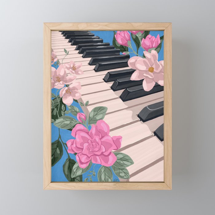 Blue Melody in Bloom  Mini Art Print Gallery Image 1