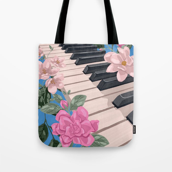 Blue Melody in Bloom  Tote Bag Gallery Image 1