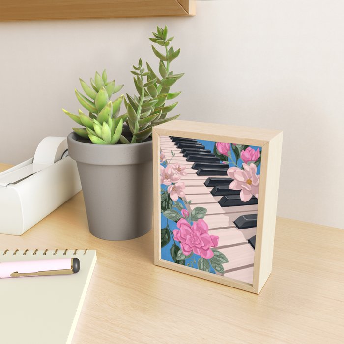 Blue Melody in Bloom  Mini Art Print Gallery Image 2