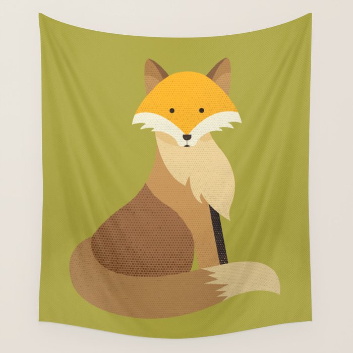 Whimsy Red Fox Wall Tapestry Gallery Image 1