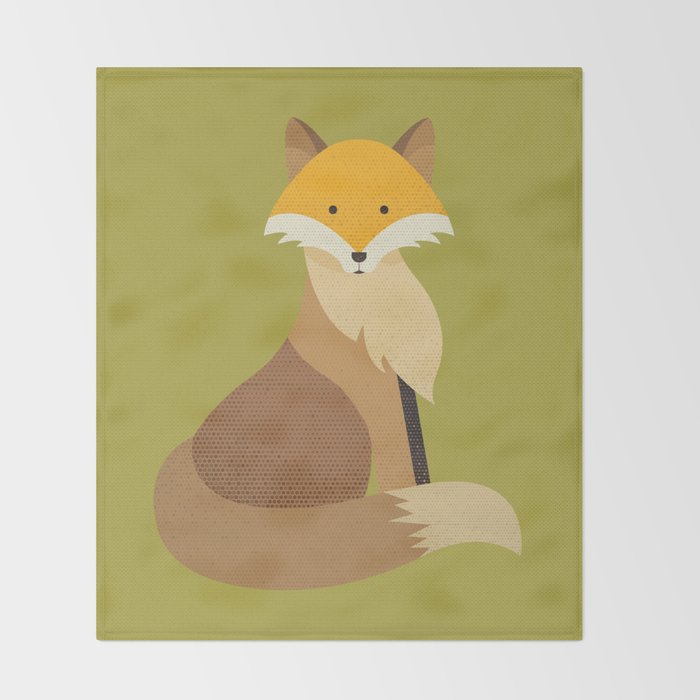 Whimsy Red Fox Throw Blanket Gallery Image 2