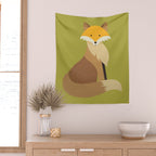 Whimsy Red Fox Wall Tapestry Gallery Image 2