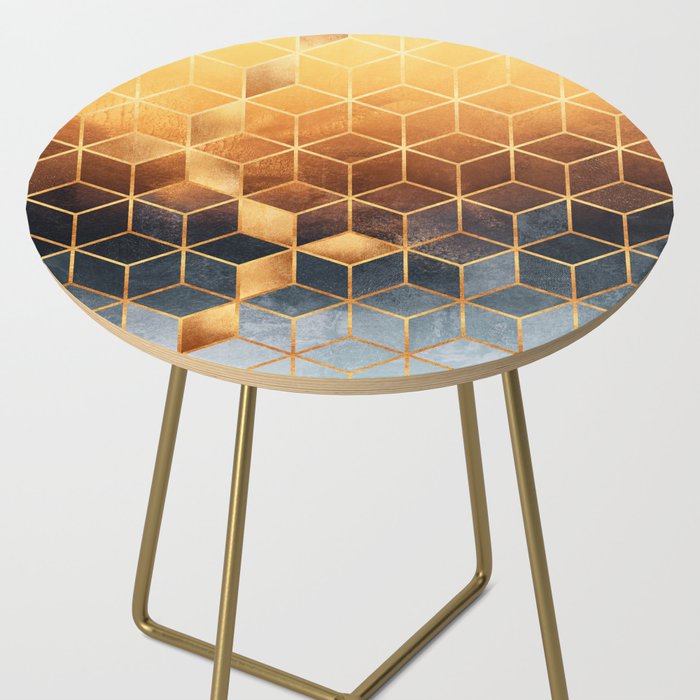 Golden Gradient Cubes Side Table Gallery Image 2