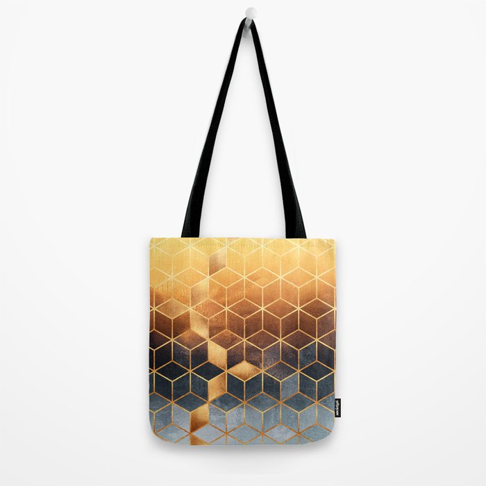 Golden Gradient Cubes Tote Bag Gallery Image 2